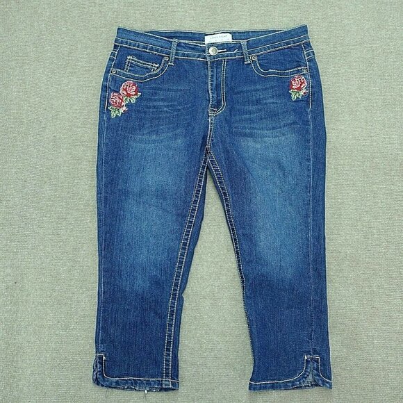 Level Eight  Jean Womens 10  Cropped Capris Rose  Denim  Jeans - Picture 1 of 4